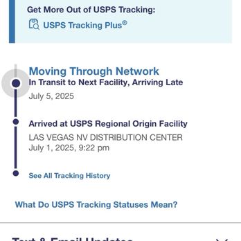US Post Office - Late tracking from 14 days ago - Post Offices Near Me - Las Vegas, Nevada