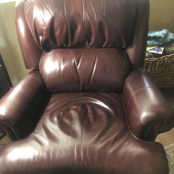 Woodbridge Interiors - This is my 3 year old $4,100 "Austin" Hancock Moore chair. I was given lame reasons as to why this happened...none of which applied. - Furniture Stores Near Me - San Diego, California Woodbridge Interiors - This is my 3 year old $4,100 "Austin" Hancock Moore chair. I was given lame reasons as to why this happened...none of which applied. - Furniture Stores Near Me - San Diego, California