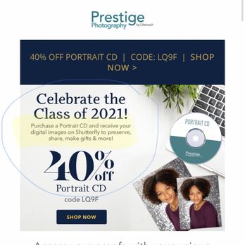 Prestige Portraits - False advertisement! This is the deal I paid for and was promised all photos to be uploaded to Shutterfly and that was a lie. - Session Photography Near Me - Baltimore, Maryland Prestige Portraits - False advertisement! This is the deal I paid for and was promised all photos to be uploaded to Shutterfly and that was a lie. - Session Photography Near Me - Baltimore, Maryland