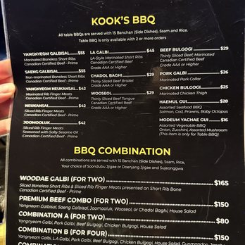 Kook Korean BBQ - Menu - Korean Near Me - Vancouver, British Columbia Kook Korean BBQ - Menu - Korean Near Me - Vancouver, British Columbia