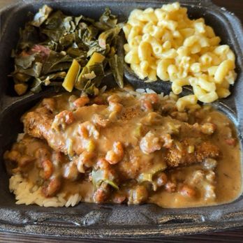 O’Taste & See Eatery - Catfish Atchafalaya, collard greens, and macaroni and cheese. - Soul Food Near Me - Houston, Texas O’Taste & See Eatery - Catfish Atchafalaya, collard greens, and macaroni and cheese. - Soul Food Near Me - Houston, Texas