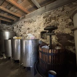 LaChona - Cousin Ante's wine making room in Županje Selo.