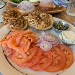 Bagel and lox platter Bagel and lox platter