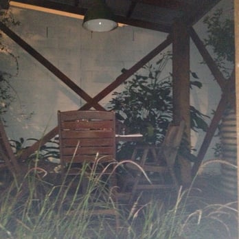 The Gunshop Cafe - Courtyard by night - Cafes Near Me - West End, QLD