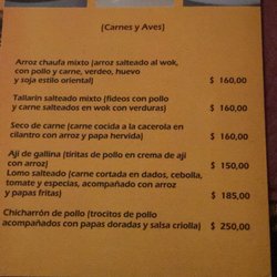 Primavera Trujillana - Menú