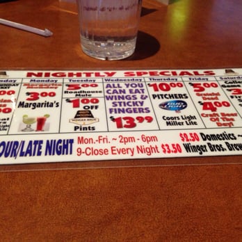 WINGERS Restaurant & Alehouse - Specials as of Nov 18, 2015 - American Near Me - Mountain Home, Idaho