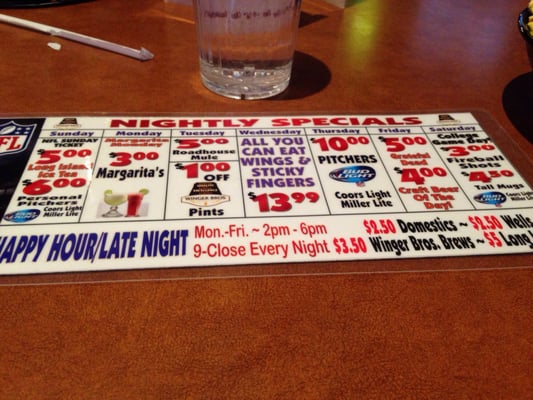 Menu photo 8 WINGERS Restaurant & Alehouse Mountain Home, ID
