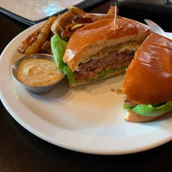 The Alchemy Lounge - Lamb burger with truffle fries. - Lounges Near Me - Cannon Beach, Oregon