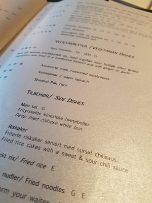 Menu photo 1 Dinner Oslo, 03 Menu photo 1 Dinner Oslo, 03