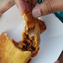 Inside spicy beef empanada