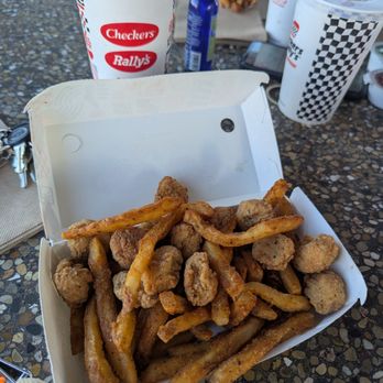Rally's - Popcorn chicken and french fries. The fries were good, but the popcorn chicken a little dry - Burgers Near Me - Yuma, Arizona Rally's - Popcorn chicken and french fries. The fries were good, but the popcorn chicken a little dry - Burgers Near Me - Yuma, Arizona
