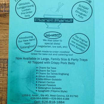 Planet Pansit - Filipino Near Me - West Covina, California Planet Pansit - Filipino Near Me - West Covina, California