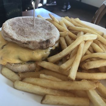 Cafe M - Offspring wasn't too impressed with the burger but she ate all her fries. Lol - Breakfast & Brunch Near Me - Berkeley, California