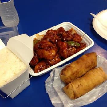 Jeffrey's Chinese Kitchen - a plate of food and a container of rice - Chinese Near Me - Danbury, Connecticut