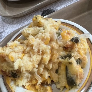 Mike Anderson's BBQ House - Corn and poblano casserole. - Barbeque Near Me - Dallas, Texas Mike Anderson's BBQ House - Corn and poblano casserole. - Barbeque Near Me - Dallas, Texas