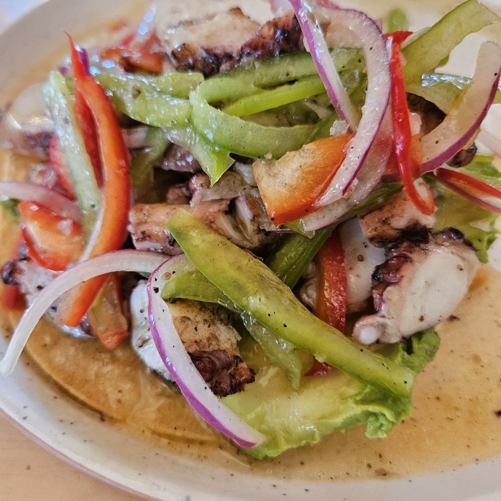 Finca Paso Robles - octopus tostada $22 - Mexican Near Me - Paso Robles, California Finca Paso Robles - octopus tostada $22 - Mexican Near Me - Paso Robles, California
