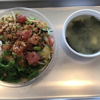 Square Root Poké - Small bowl, brown rice, 2 proteins: salmon and tuna. - Poke Near Me - Katy, Texas