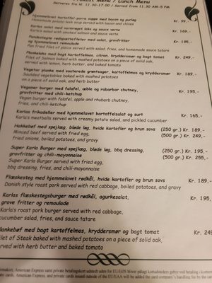 Menu photo 5 Restaurant Karla Copenhagen, 84 Menu photo 5 Restaurant Karla Copenhagen, 84