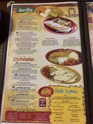 Menu photo 2 El porton mexican grill  Shenandoah, IA