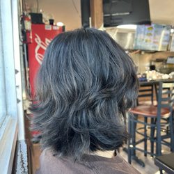 Back of hair after getting service done