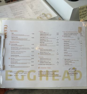 Menu photo 1 Egghead Sando Cafe Santa Clara, CA Menu photo 1 Egghead Sando Cafe Santa Clara, CA