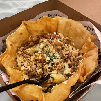 Bubbakoo's Burritos - Taco Salad - this salad is so good and large that I couldn't finish it all! - New Mexican Cuisine Near Me - Dublin, Ohio Bubbakoo's Burritos - Taco Salad - this salad is so good and large that I couldn't finish it all! - New Mexican Cuisine Near Me - Dublin, Ohio