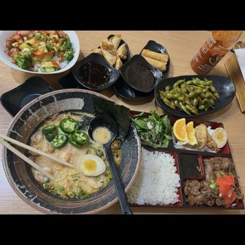 Love Ramen - FR4 with shrimp , teriyaki chicken and bbq beef plate - Ramen Near Me - Palmdale, California Love Ramen - FR4 with shrimp , teriyaki chicken and bbq beef plate - Ramen Near Me - Palmdale, California