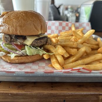 Burger 82 - Mushroom burger and fries.. - Burgers Near Me - Allen, Texas Burger 82 - Mushroom burger and fries.. - Burgers Near Me - Allen, Texas