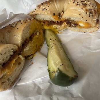 Gotham Bagels - Bacon, egg & cheese sandwich (delicious!!) - Bagels Near Me - Chicago, Illinois