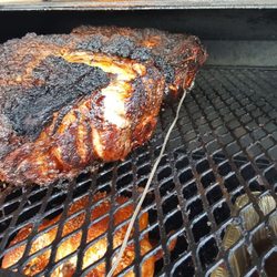C&D's Veteran BBQ & Catering - Another picture of pork butts with the probes injected for for temperatures