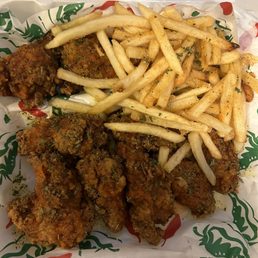 Wings and fries Wings and fries