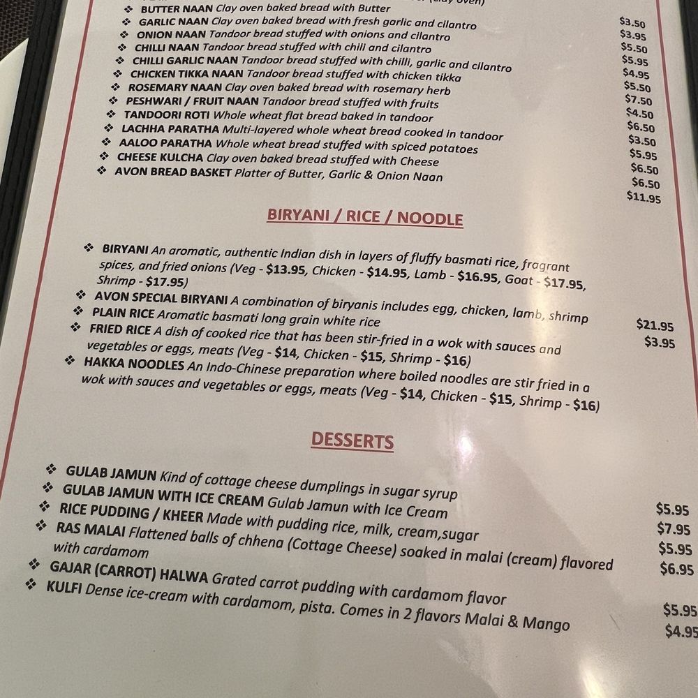 Avon Indian Grill - Menu - Indian Near Me - Avon, Connecticut Avon Indian Grill - Menu - Indian Near Me - Avon, Connecticut