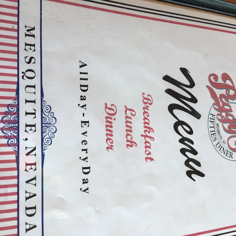 Peggy Sue's - Menu Cover - Diners Near Me - Mesquite, Nevada Peggy Sue's - Menu Cover - Diners Near Me - Mesquite, Nevada