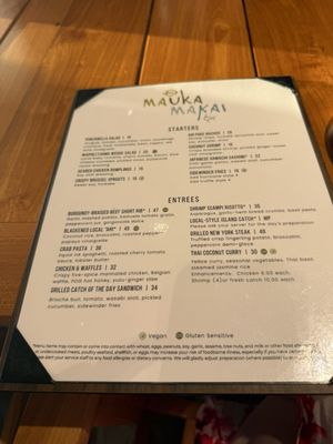 Menu photo 1 Mauka Makai Lahaina, HI Menu photo 1 Mauka Makai Lahaina, HI