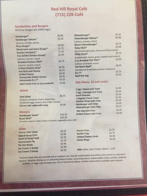 Menu photo 5 Red Hill Royal Cafe Coloma, WI Menu photo 5 Red Hill Royal Cafe Coloma, WI