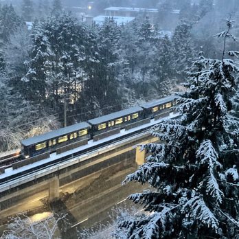 SkyTrain - Early-morning (before 7 am) snowy views today from our apartment balcony, of skytrains approaching Lougheed Station. - Trains Near Me - Burnaby, British Columbia SkyTrain - Early-morning (before 7 am) snowy views today from our apartment balcony, of skytrains approaching Lougheed Station. - Trains Near Me - Burnaby, British Columbia
