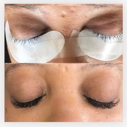 FacePop Brow & Lash Bar - Such a beautiful natural look this client went with.  Lash Extensions applied.