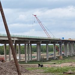 Lake Ralph Hall - New Highway 34 bridge. Where I'm taking this photo will be under 30 feet of water