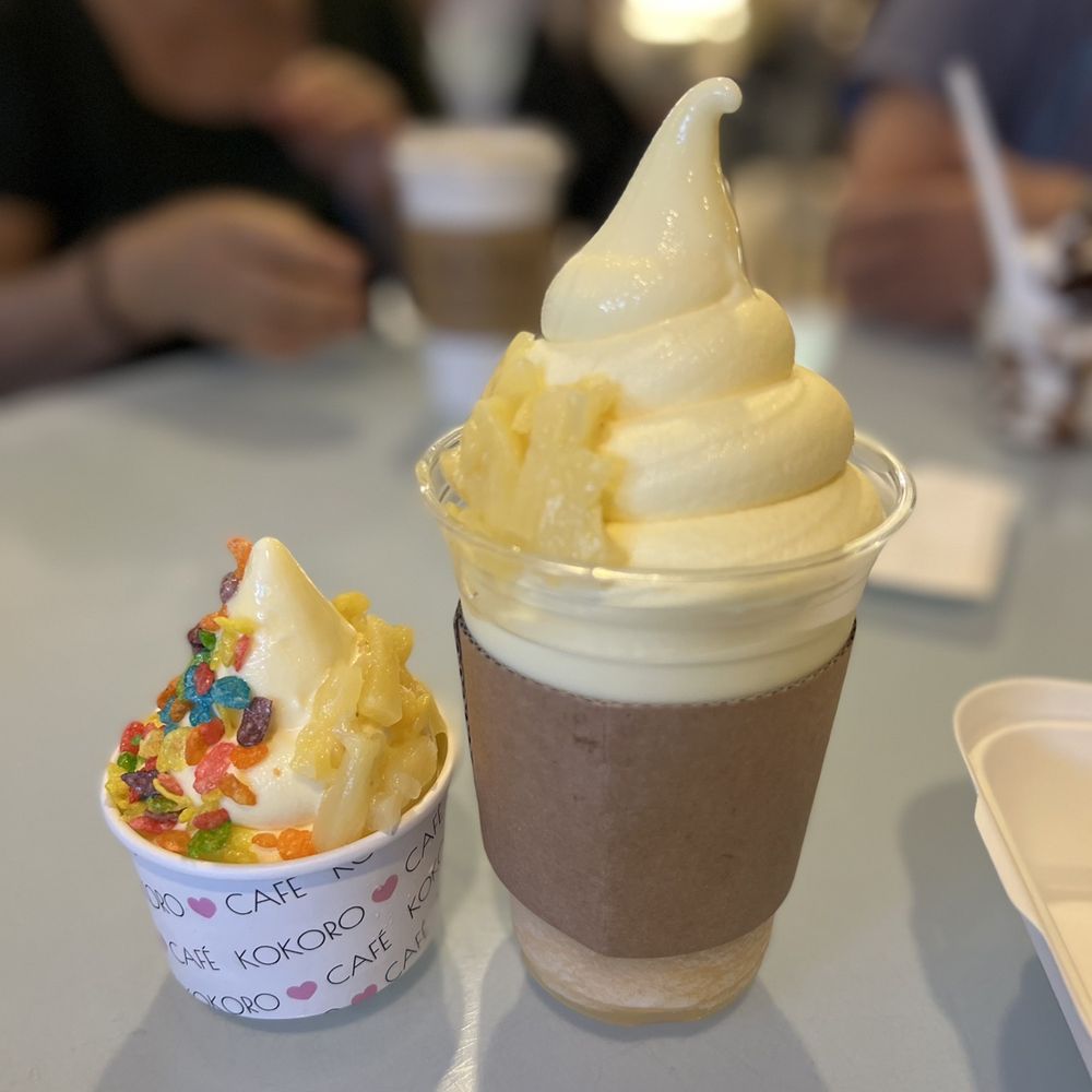 Kokoro Cafe - POG slush float with dole whip and dole whip with fruity pebbles - Desserts Near Me - Honolulu, Hawaii Kokoro Cafe - POG slush float with dole whip and dole whip with fruity pebbles - Desserts Near Me - Honolulu, Hawaii