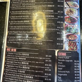 Kung Fu Noodle - Back of menu 8/24 - Chinese Near Me - Columbus, Ohio