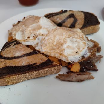 Crazy Beans - Duck hash with 2 eggs OM - Coffee & Tea Near Me - Miller Place, New York Crazy Beans - Duck hash with 2 eggs OM - Coffee & Tea Near Me - Miller Place, New York