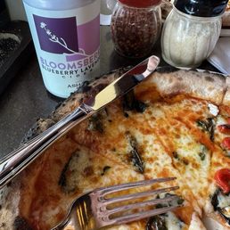 Margarita Pizza and Ash& Elm Cider