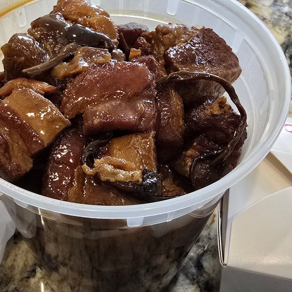 Braised Pork Belly with a side of white rice