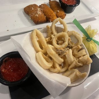 Nonna Angela's - Mozzarella Fritta (5) and Calamari Fritti - Wine Bars Near Me - Crofton, Maryland Nonna Angela's - Mozzarella Fritta (5) and Calamari Fritti - Wine Bars Near Me - Crofton, Maryland