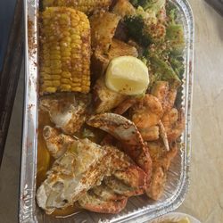 Penn Jersey Seafood - This is the platter that the counter guy said couldn't be shared!!! It was clearly enough food for 2 women!