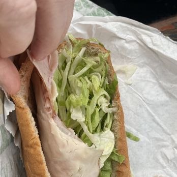 Subway - "Oven Roasted Turkey & Ham". 1 slice of turkey and a slice and a half of ham. Not toasted. - Sandwiches Near Me - Cayce, South Carolina Subway - "Oven Roasted Turkey & Ham". 1 slice of turkey and a slice and a half of ham. Not toasted. - Sandwiches Near Me - Cayce, South Carolina