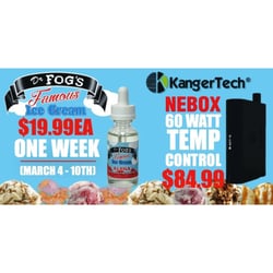 EZ-Vape Surrey - DEAL OF THE WEEK! MARCH 4TH -MARCH 10TH. KANGER NEBOX AND DR.FOGG E-LIQUID ON SALE!