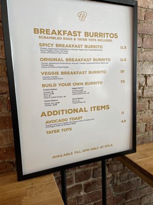 Menu photo 4 Birdies Los Angeles, CA