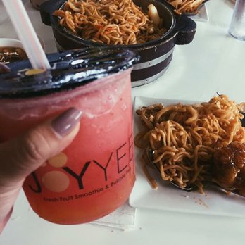 Joy Yee Noodle - - Watermelon lychee slush with mango popping boba - Chinese Near Me - Chicago, Illinois