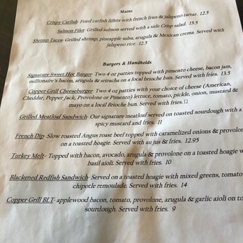 Copper Grill - Menu - New American Near Me - Little Rock, Arkansas Copper Grill - Menu - New American Near Me - Little Rock, Arkansas